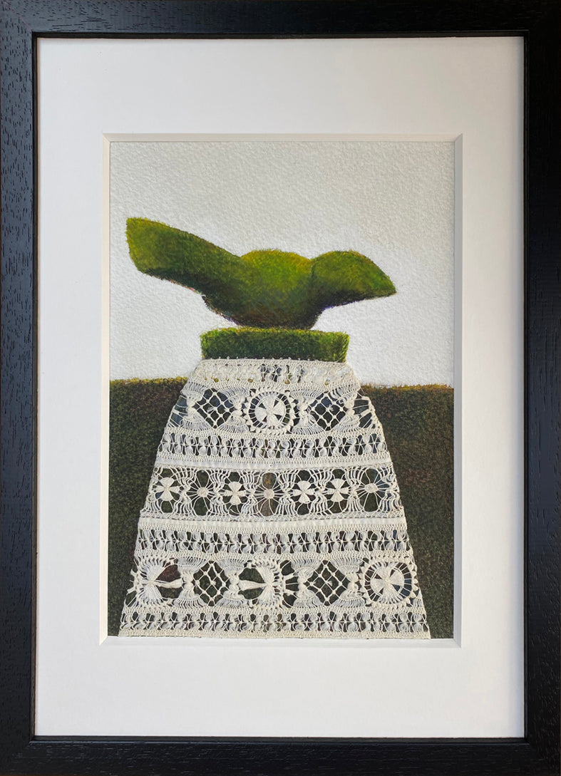 Birds in Skirts: 3 The White Picotee Peacock