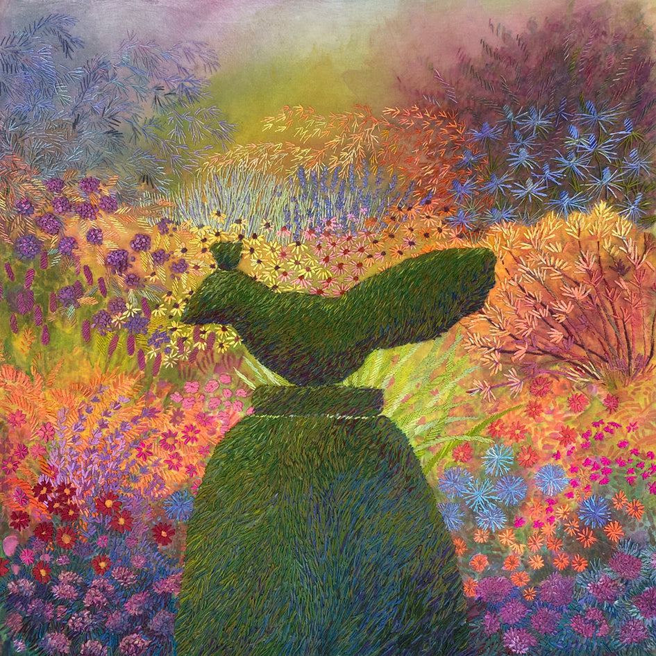 Vintage Topiary Bird Print